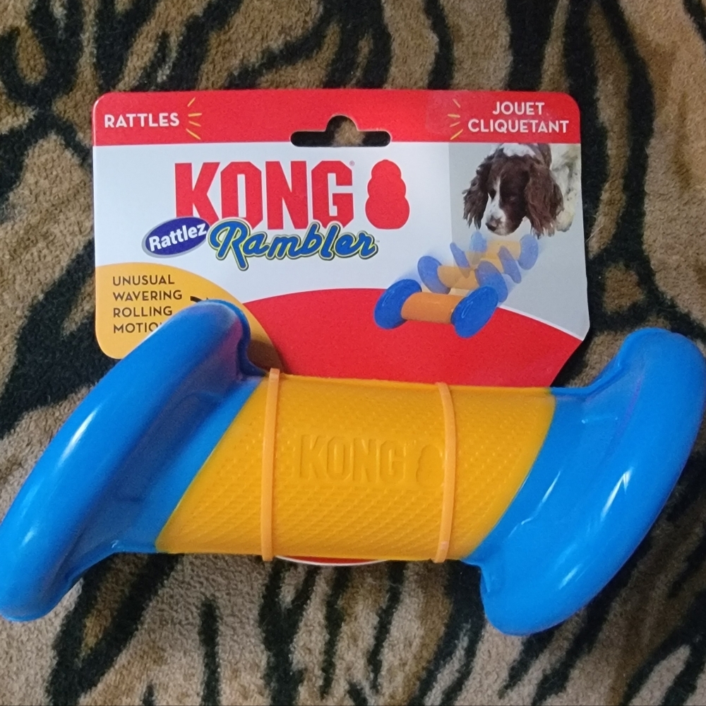 KONG Dog Rattlez Rambler Dumbell large New Ea.